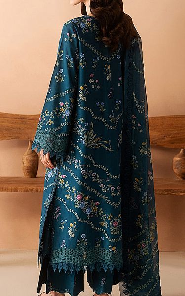 Afrozeh Teal Lawn Suit | Pakistani Lawn Dress in USA- Image 2