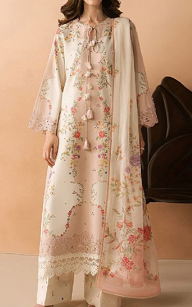 Afrozeh Off White/Cavern Pink Lawn Suit | Pakistani Lawn Dress in USA- Image 1