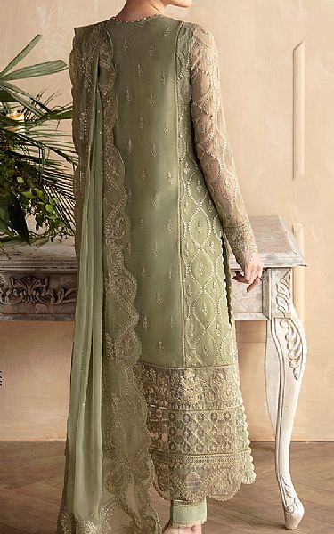 Afrozeh Pistachio Chiffon Suit | Pakistani Embroidered Chiffon Dresses- Image 2