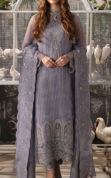Afrozeh Lavender Chiffon Suit | Pakistani Embroidered Chiffon Dresses- Image 1