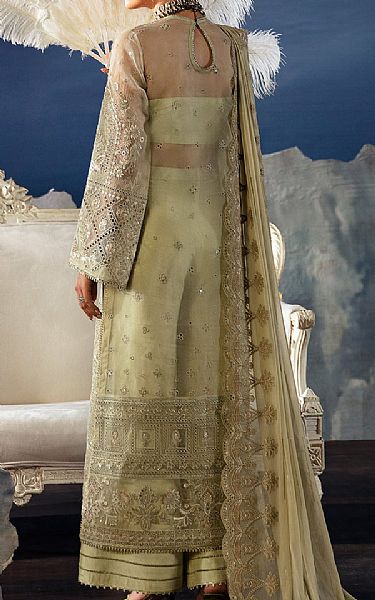 Afrozeh Pistachio Organza Suit | Pakistani Embroidered Chiffon Dresses USA- Image 2