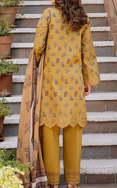Afrozeh Mustard Lawn Suit | Pakistani Lawn Dress in USA- Image 2