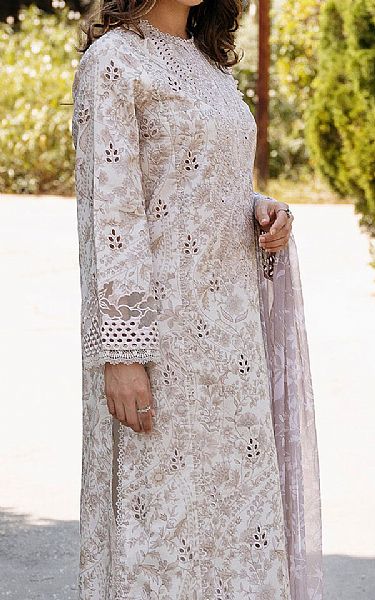 Afrozeh Ivory Lawn Suit | Pakistani Lawn Dress in USA- Image 2