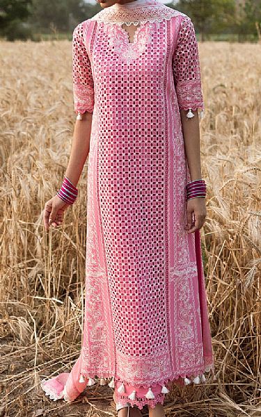 Afrozeh Pink Lawn Suit | Pakistani Lawn Dress in USA- Image 1
