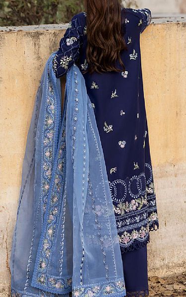 Afrozeh Navy Blue Lawn Suit | Pakistani Lawn Dress in USA- Image 2