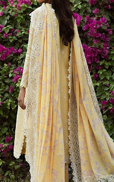 Afrozeh Sand Gold Lawn Suit | Pakistani Lawn Dress in USA- Image 2
