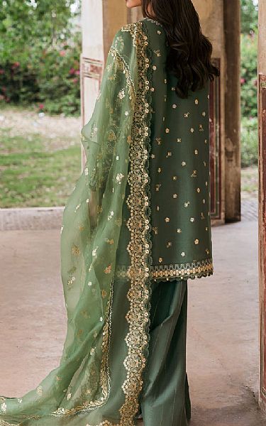 Afrozeh Green Lawn Suit | Pakistani Lawn Dress in USA- Image 2