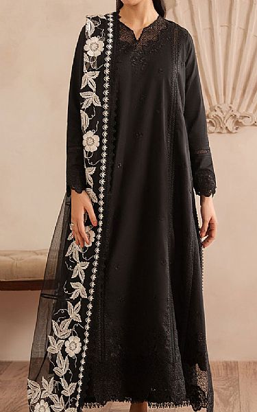 Afrozeh Black Lawn Suit | Pakistani Lawn Dress in USA- Image 1