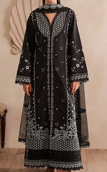 Afrozeh Black Lawn Suit | Pakistani Lawn Dress in USA- Image 1