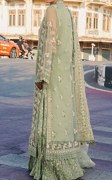 Afrozeh Sage Green Lawn Suit | Pakistani Lawn Dress in USA- Image 2