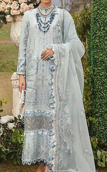 Afrozeh Light Blue Lawn Suit | Pakistani Dresses in USA- Image 1