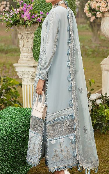 Afrozeh Light Blue Lawn Suit | Pakistani Dresses in USA- Image 2