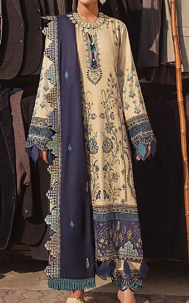 Cream Linen Suit | Afrozeh Pakistani Winter Dresses
