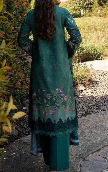 Afrozeh Bottle Green Lawn Suit | Pakistani Lawn Dress in USA- Image 2