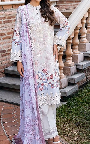 Afrozeh Off-white Lawn Suit | Pakistani Lawn Dress in USA- Image 1