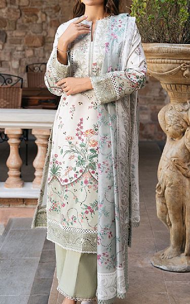 Afrozeh White Lawn Suit | Pakistani Lawn Dress in USA- Image 1