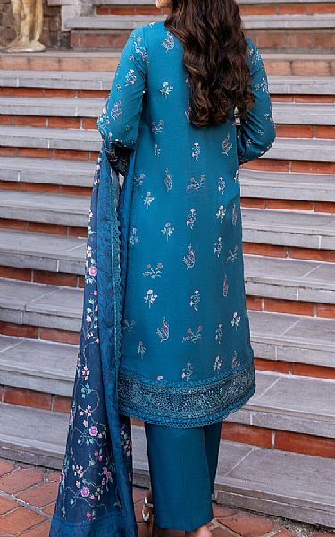 Afrozeh Teal Blue Lawn Suit | Pakistani Lawn Dress in USA- Image 2
