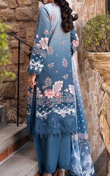Afrozeh Cadet Blue Lawn Suit | Pakistani Lawn Dress in USA- Image 2