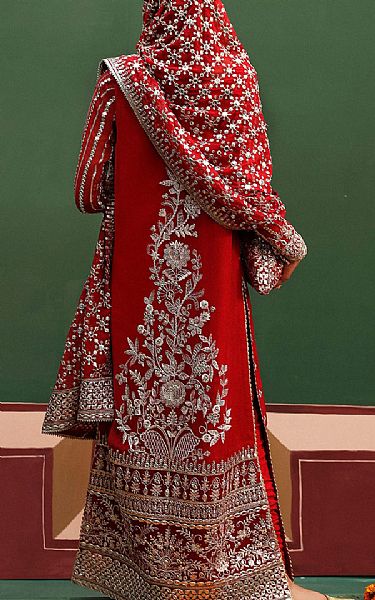 Afrozeh Red Chiffon Suit | Pakistani Embroidered Chiffon Dresses USA- Image 2