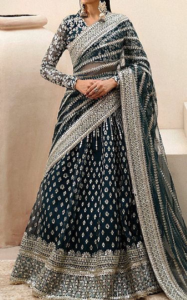 Afrozeh Black Organza Suit | Pakistani Embroidered Chiffon Dresses USA- Image 1