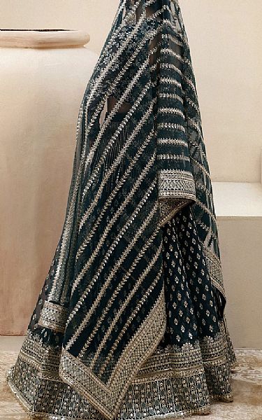 Afrozeh Black Organza Suit | Pakistani Embroidered Chiffon Dresses USA- Image 2