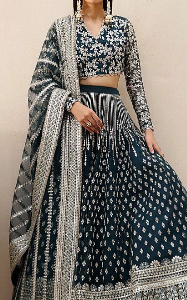 Afrozeh Black Organza Suit | Pakistani Embroidered Chiffon Dresses USA- Image 3