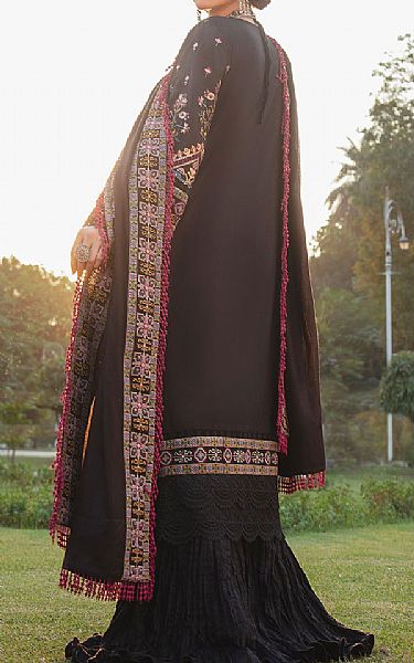 Afrozeh Black Linen Suit | Pakistani Dresses in USA- Image 2