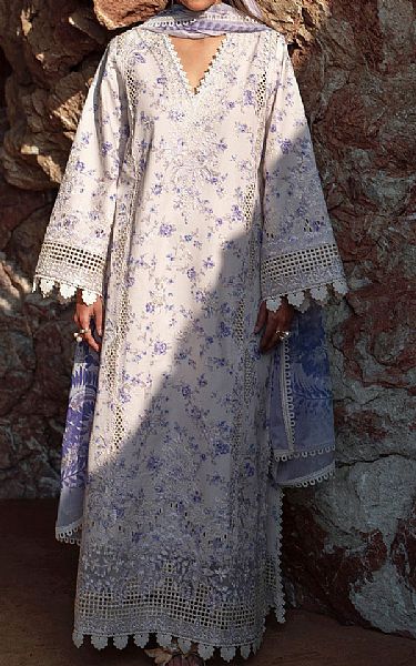 Afrozeh Off-white Lawn Suit | Pakistani Lawn Dress in USA- Image 1