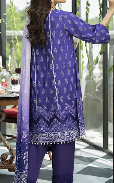 Afsaneh Majorelle Blue Khaddar Suit (2 Pcs) | Pakistani Dresses in USA- Image 2