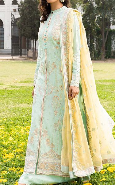 Aik Mint Green Lawn Suit | Pakistani Lawn Dress in USA- Image 1