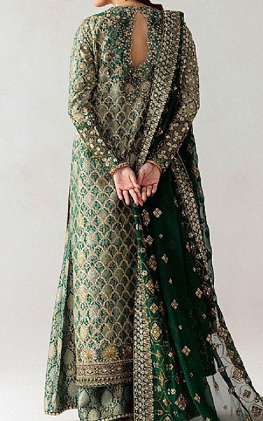 Aik Green Jamawaar Suit | Pakistani Embroidered Chiffon Dresses USA- Image 2