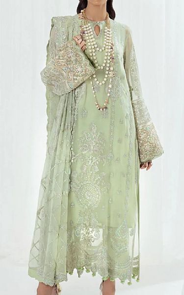 Aik Light Pistachio Chiffon Suit | Pakistani Dresses in USA- Image 1