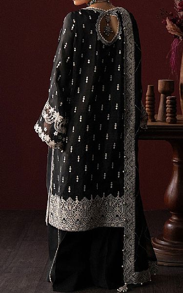 Aik Black Silk Suit | Pakistani Embroidered Chiffon Dresses USA- Image 2