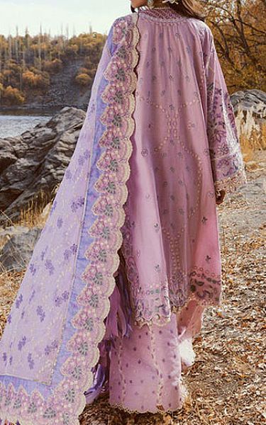 Aik Lavender Lawn Suit | Pakistani Lawn Dress in USA- Image 2