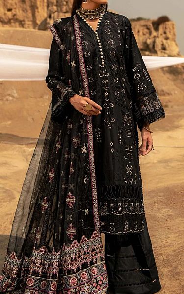 Aik Black Lawn Suit | Pakistani Dresses in USA- Image 1
