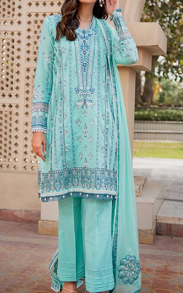 Aik Aqua Lawn Suit | Pakistani Dresses in USA- Image 1