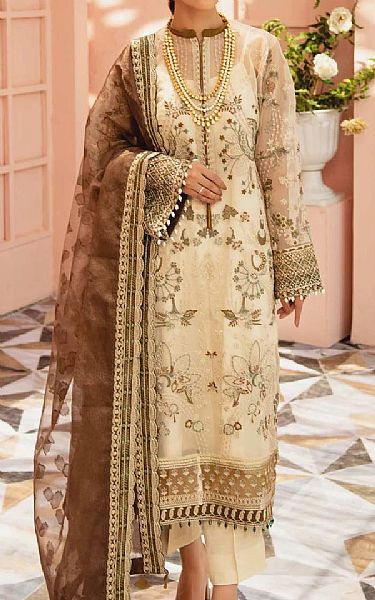 Aik Off-white Organza Suit | Pakistani Dresses in USA- Image 1