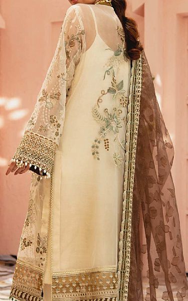 Aik Off-white Organza Suit | Pakistani Dresses in USA- Image 2