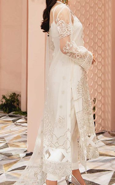 Aik Off-white Organza Suit | Pakistani Dresses in USA- Image 2