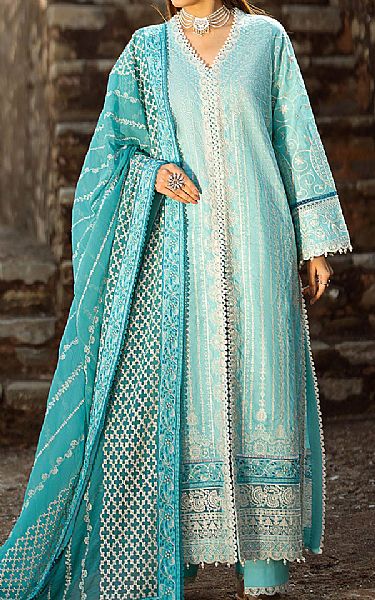Aik Turquoise Lawn Suit | Pakistani Lawn Suits- Image 1