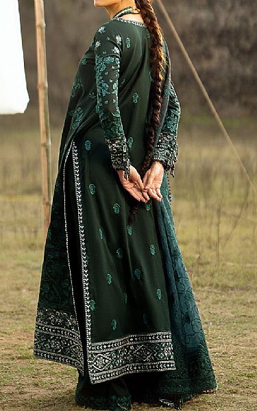 Aik Bottle Green Lawn Suit | Pakistani Lawn Suits- Image 2