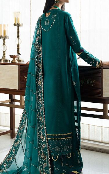 Aik Teal Lawn Suit | Pakistani Lawn Dress in USA- Image 2