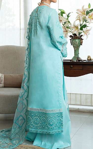 Aik Light Turquoise Lawn Suit | Pakistani Lawn Dress in USA- Image 2