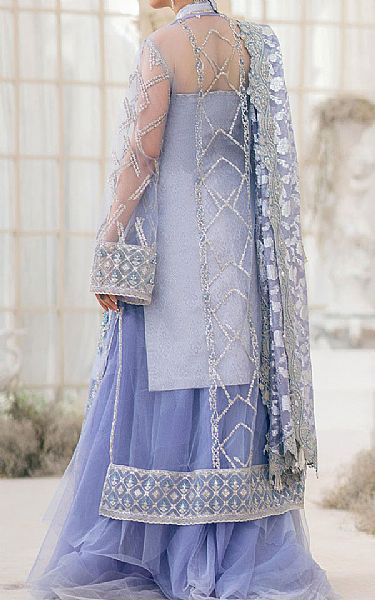 Aik Lilac Net Suit | Pakistani Embroidered Chiffon Dresses USA- Image 2