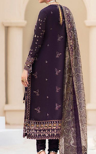 Aik Bleached Cedar Silk Suit | Pakistani Embroidered Chiffon Dresses- Image 2