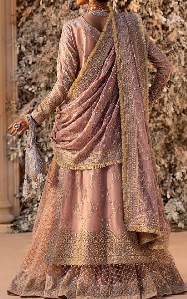 Aik Soft Purple Net Suit | Pakistani Embroidered Chiffon Dresses USA- Image 2