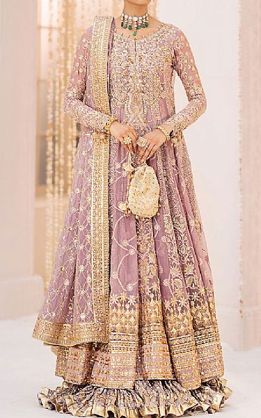 Aik Lavender Chiffon Suit | Pakistani Embroidered Chiffon Dresses USA- Image 1
