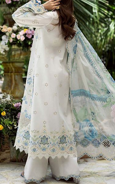Akbar Aslam Off-white Lawn Suit | Pakistani Lawn Dress in USA- Image 2