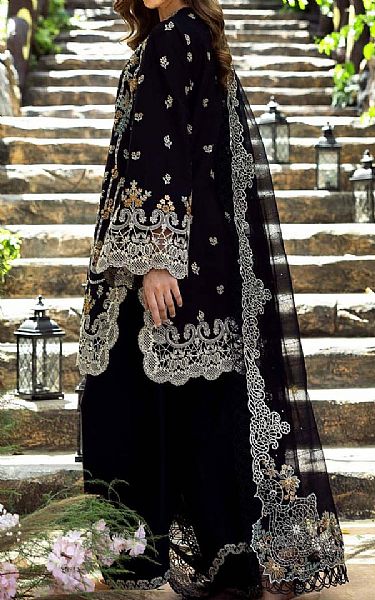Akbar Aslam Black Lawn Suit | Pakistani Lawn Dress in USA- Image 2