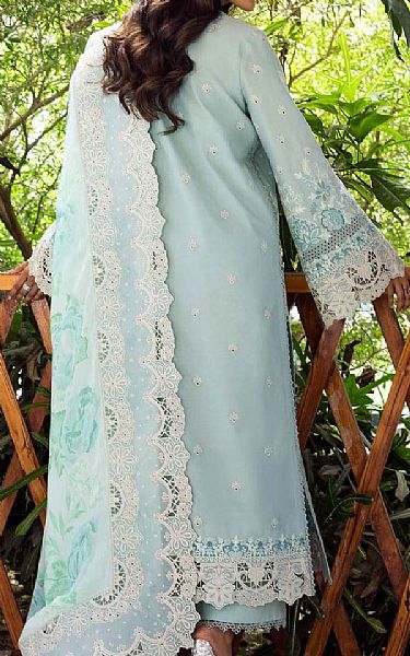 Akbar Aslam Baby Blue Lawn Suit | Pakistani Lawn Dress in USA- Image 2